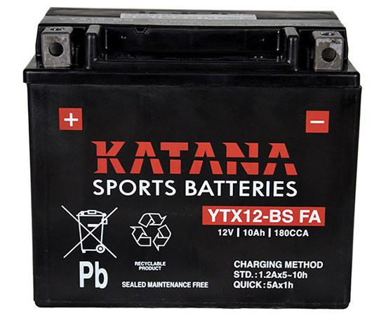 YTX12-BS FA - Maintenance Free AGM Motorcycle & Powersport batteries
