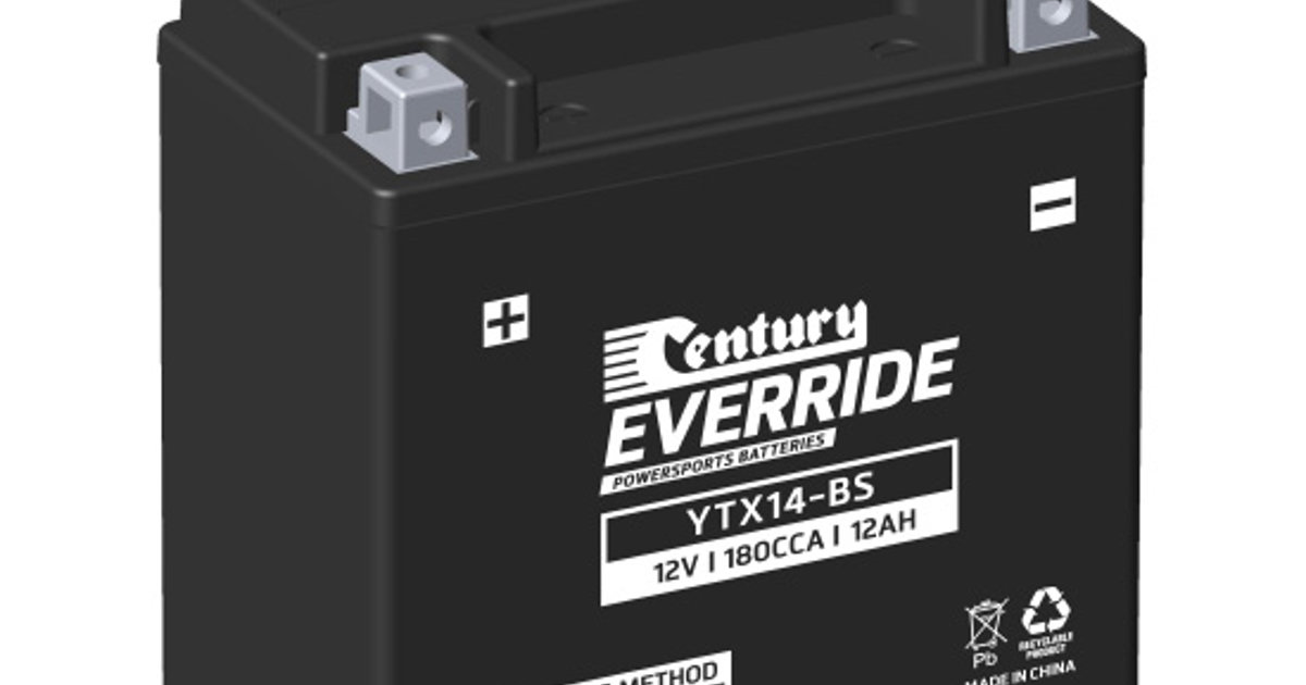 YTX14-BS - Maintenance Free AGM Motorcycle & Powersport batteries ...